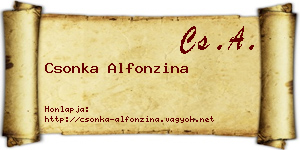 Csonka Alfonzina névjegykártya